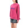 Script Logo Crewneck Sweatshirt “Dark Fuchsia” 697869TMVB50507