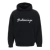 Script Logo Oversized Popover Hoodie “Black White” 674986TMVB51070