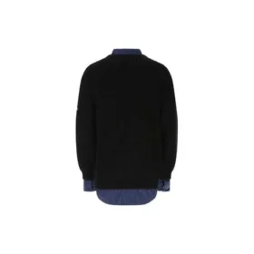 Shirt Detail Layered Jumper “Black” 675268T32151000