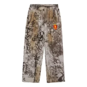 Skater Graffiti Baggy Sweatpants “Heather Grey” 740028TOVA81300