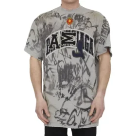Skater Graffiti T-Shirt “Heather Grey” 739028TOVA71300