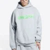 Slime Hoodie Wide Fit “Grey Green” 674986TLVF21203