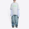 Slime Logo Layered T-Shirt “Grey” 671401TLVF11203