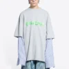 Slime Logo Layered T-Shirt “Grey” 671401TLVF11203