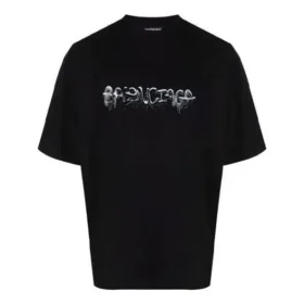 Slime Logo T-Shirt Medium-Fit “Black” 612966TLVF11069