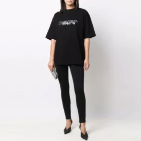 Slime Logo T-Shirt Medium-Fit “Black” 612966TLVF11069