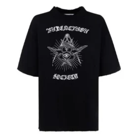 Slogan Printing Short Sleeve Black 641532TJV781000