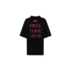 Slogan Printing Short Sleeve Black 641532TJV781000