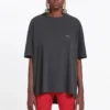 Small Alphabet logo Loose Short Sleeve Black 482204TYK281055