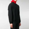 Small Contrast Logo Print Crewneck Sweatshirt “Black White” 556147TYK271000