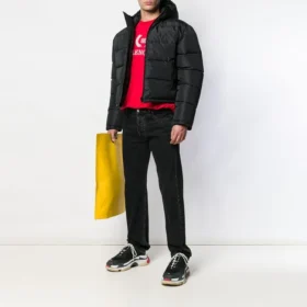 Small Logo Print Down Jacket “Black” 556231TYD331000