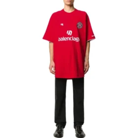 Soccer T-shirt Oversized “Red White” 641658TJV516540