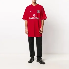 Soccer T-shirt Oversized “Red White” 641666TJV056540