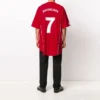Soccer T-shirt Oversized “Red White” 641666TJV056540