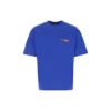 Solid Color Casual Cozy Cotton Large Short Sleeve Blue 612966TIVD14066