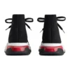 Speed 1.0 Lace Up Sneakers “Black White with Clear Sole Red” 617217W05GG1014