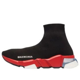 Speed 1.0 Sneakers “Black Red with Clear Sole White” 607544W05GH1038