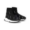 Speed 1.0 Sneakers “White Logo Monogram Black Knit” 597425W2DBF1015