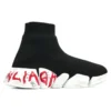 Speed 2.0 Sneakers “Black Knit with Red Graffiti” 617239W2DD41096