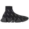 Speed 2.0 Sneakers “Black Knit with White Allover Logo” 617239W2DBO1090