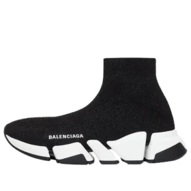 Speed 2.0 Sneakers “Black Shiny Knit with White Sole Unit” 636833W2DC11091