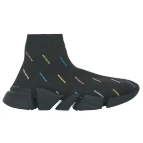 Speed 2.0 Sneakers “Recycled Knit Black with Multicolor Allover Logo” 617196W2DF01088