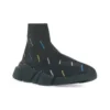 Speed 2.0 Sneakers “Recycled Knit Black with Multicolor Allover Logo” 617239W2DF01088