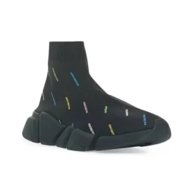 Speed 2.0 Sneakers “Recycled Knit Black with Multicolor Allover Logo” 617239W2DF01088