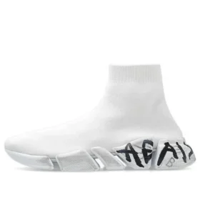 Speed 2.0 Sneakers “White Knit with Black Graffiti” 617239W2DD42091