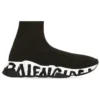 Speed Graffiti Sneakers “Black Knit Black Graffiti Sole Unit” 605942W2DB71015
