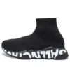 Speed Graffiti Sneakers “Black Knit White Graffiti Sole Unit” 605942W2DB71006