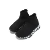 Speed Graffiti Sneakers “Black Knit White Graffiti Sole Unit” 605942W2DB71006
