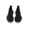 Speed Graffiti Sneakers “Black Knit White Graffiti Sole Unit” 605942W2DB71006