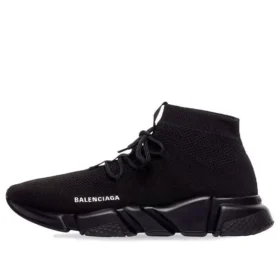 Speed Lace Up Sneakers “Black Recycled Knit and Black Sole Unit” 587289W2DB11013