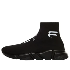 Speed Lt Soccer Sponsor Logo Sneakers “Black Knit” 645734W2DBU1090