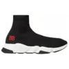 Speed Sneakers “Black Knit with Red BB Logo” 514218W05G01000