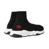 Speed Sneakers “Black Knit with Red BB Logo” 514218W05G01000