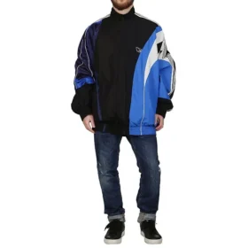 Split Tracksuit Jacket “Black Blue” 658951TYB181000