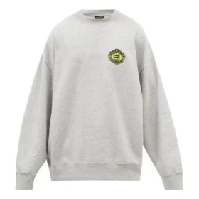 Sporty B Crest Logo Crewneck Sweater “Grey” 671125TLV601300