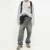 Sporty B Crest Logo Crewneck Sweater “Grey” 671125TLV601300