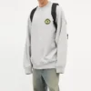 Sporty B Crest Logo Crewneck Sweater “Grey” 671125TLV601300