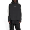 Sporty B Striped SLeeve Hoodie Oversized “Black White” 704023TMVG23869
