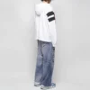 Sporty B Zip-Up Tracksuit Hoodie “White Black Red” 675330TLVA39028