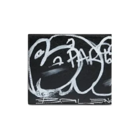 Square Folded Graffiti Wallet “Black White” 594549210LH1090