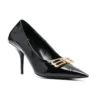 Square Knife BB 80mm Pumps “Black Shiny Lambskin” 694712WBD821080