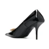 Square Knife BB 80mm Pumps “Black Shiny Lambskin” 694712WBD821080