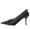 Square Knife BB Croc-Effect Leather Pumps “Black” 734238WBE711000