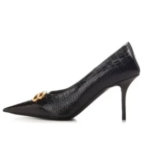 Square Knife BB Croc-Effect Leather Pumps “Black” 734238WBE711000