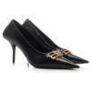 Square Knife BB Croc-Effect Leather Pumps “Black” 734238WBE711000