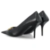 Square Knife BB Croc-Effect Leather Pumps “Black” 734238WBE711000